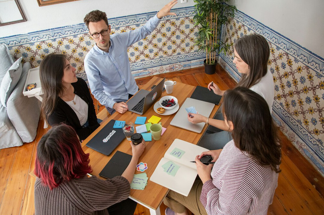 team brainstorming session